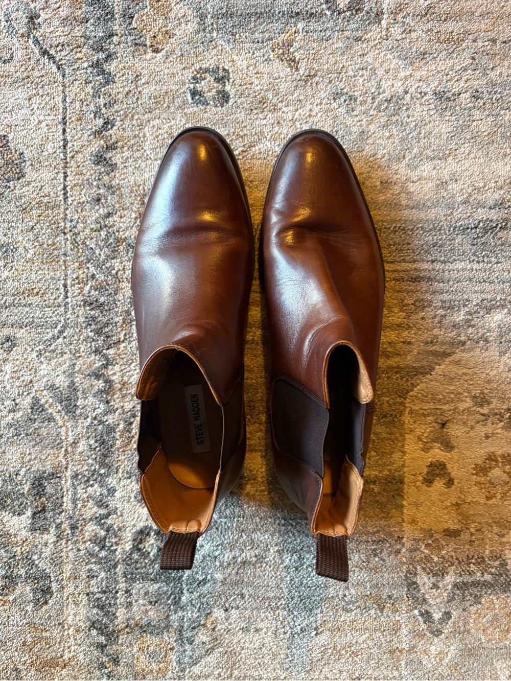 Steve Madden Men's Brown Leather boots, size 10